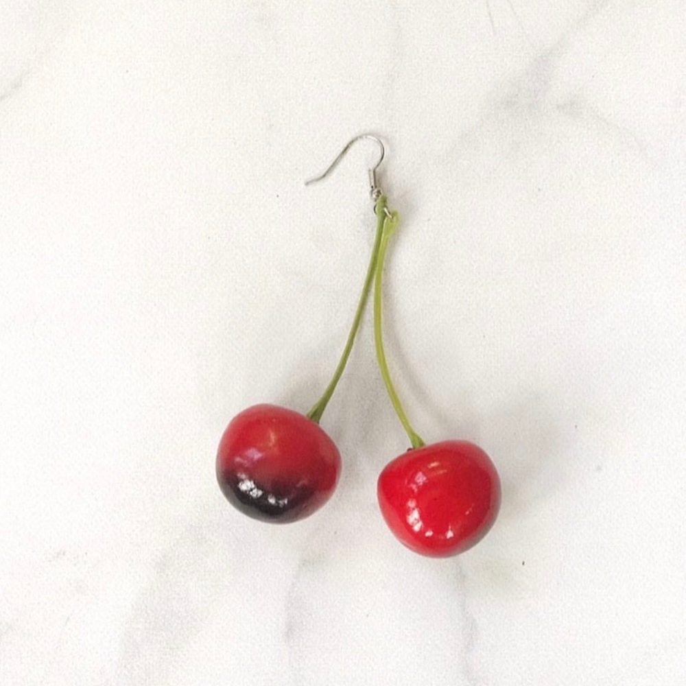 Cherry dangle earrings